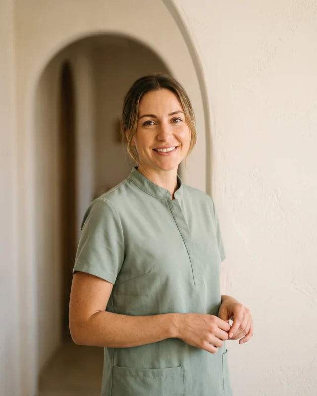 Retrato de la higienista dental del equipo